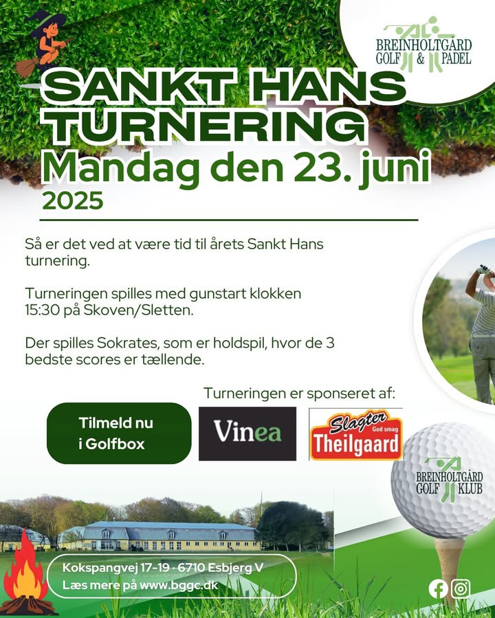 Breinholtgård Golf Klub inviterer til årets Sankt Hans turnering