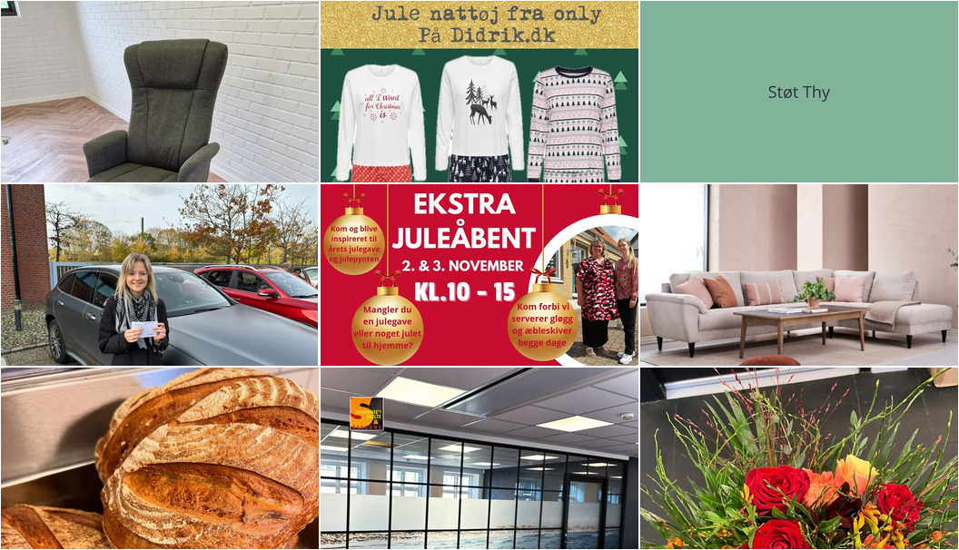 Nyt fra NYT SYN BRØNDUM JEPPESEN, THISTED KØRESKOLE, Café Bryggen og 6 andre