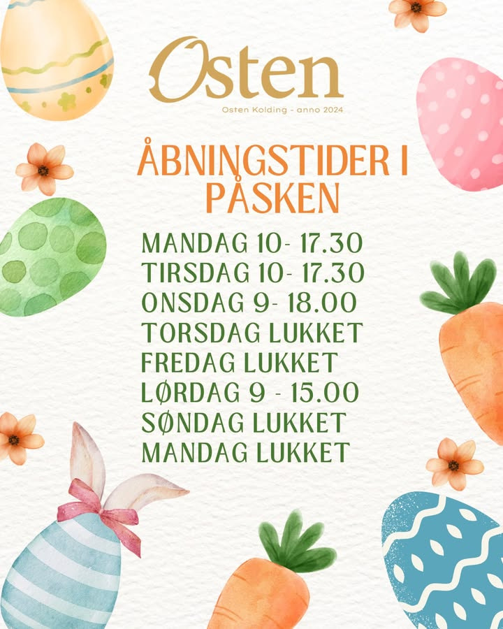 Osten Kolding byder på smagsprøver og påskehygge lørdag