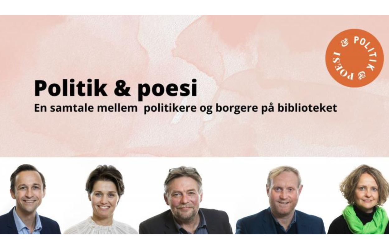 Tag med til 'Politik & Poesi': Samtale mellem politikere og borgere på Viborg Bibliotek