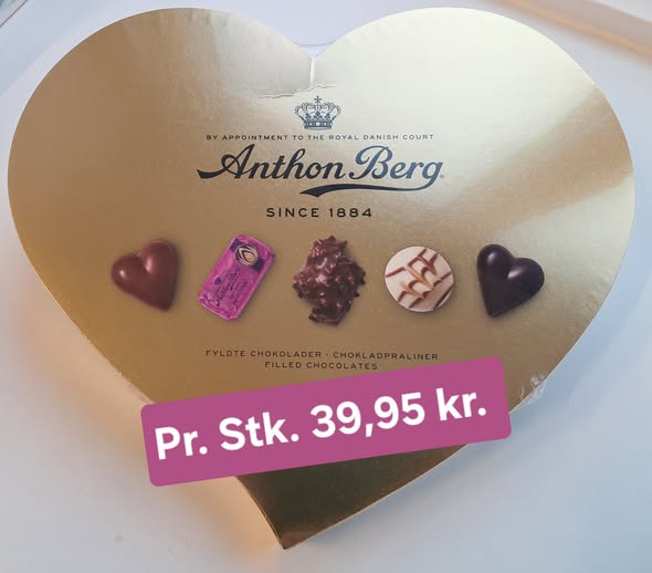 Spar Valsgård tilbyder Anthon Berg hjerteæske til ja-tak pris