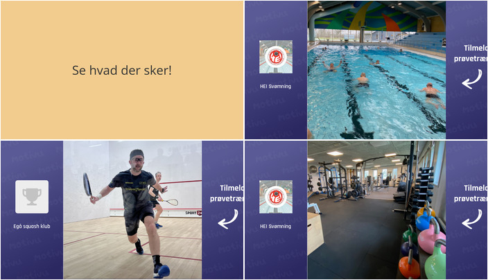 Ugen i Egå: Svømmetræning, Squash for alle niveauer og Styrketræning for unge