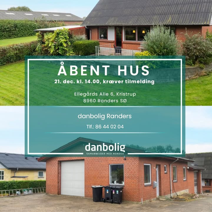 Danbolig Randers inviterer til åbent hus i charmerende ejendom med erhvervsbygning