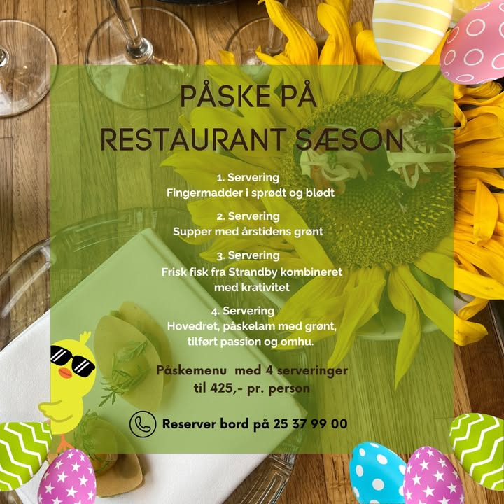Restaurant Sæson tilbyder påskemenu i denne uge