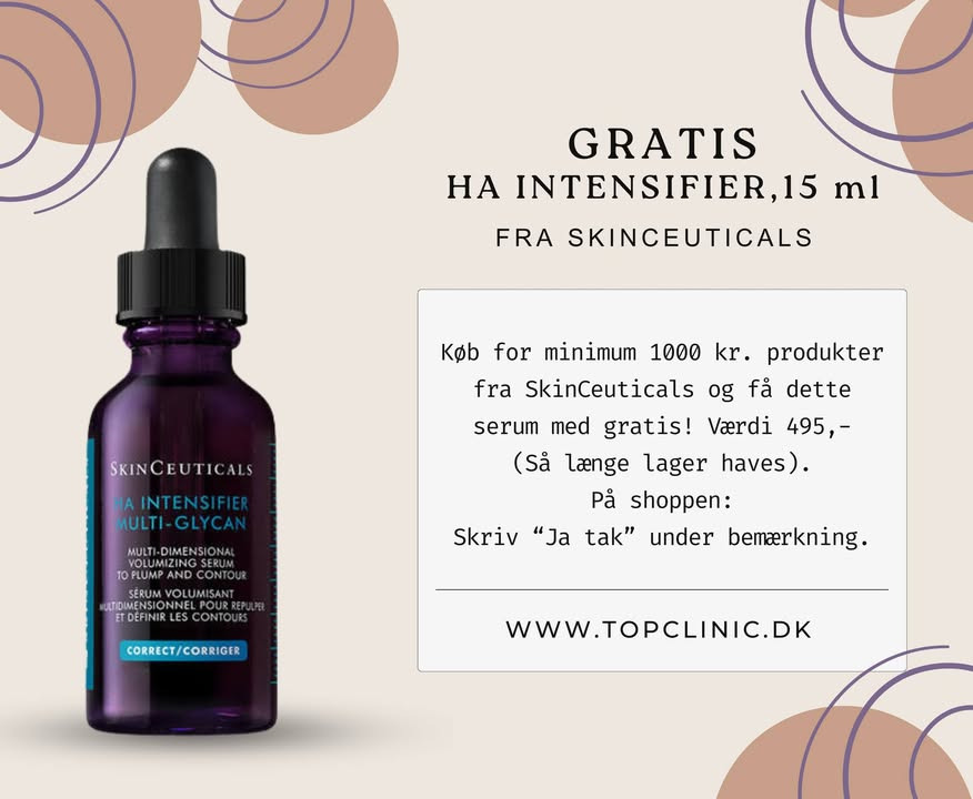 Top Clinic tilbyder gratis serum ved køb for 1000 kr. fra SkinCeuticals