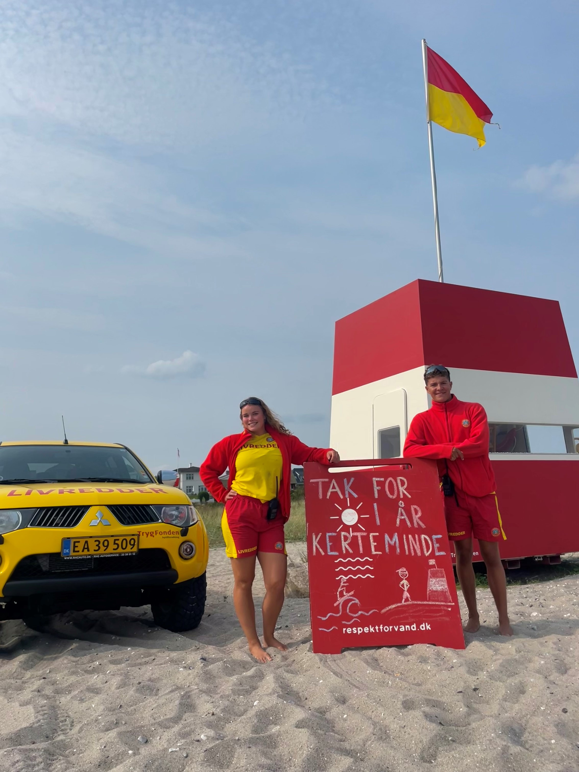 Livredderne på Kerteminde Nordstrand takker af for i år: Vinden skabte farlige situationer for badegæsterne