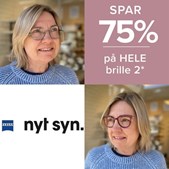 Bente stråler med nye briller fra Nyt Syn Støvring ApS