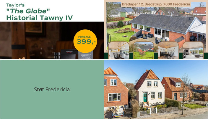 Nyt fra FREDERICIA VINHANDEL, RealMæglerne Middelfart og Ejendomsmægler Mike Andersen