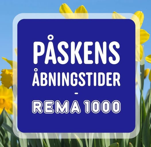 Åbningstider i påsken hos REMA 1000 Ringsted, Jyllandsgade