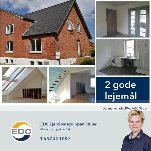 EDC Ejendomsgruppen Struer tilbyder attraktiv udlejningsejendom på Danmarksgade 29A