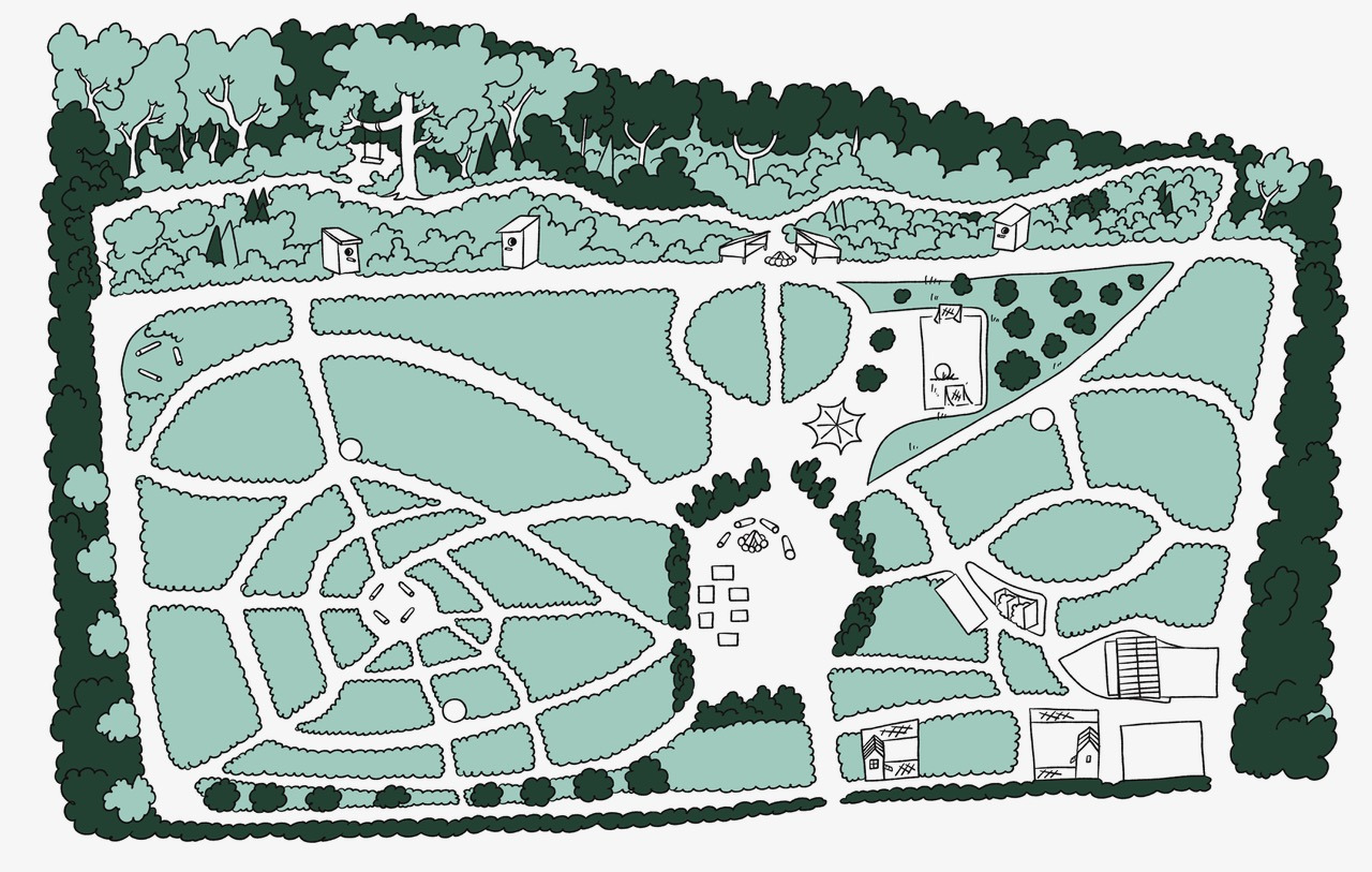 Åben permahave i Viskinge Eventyrlige Skovhaver