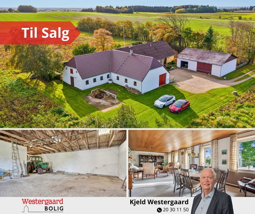 Westergaard Bolig præsenterer: Landidyl med 3,1 ha jord og mulighed for udvidelse