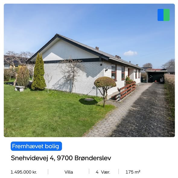 Nybolig Brønderslev & Vrå præsenterer velholdt 175 m² villa med kælder i Brønderslev