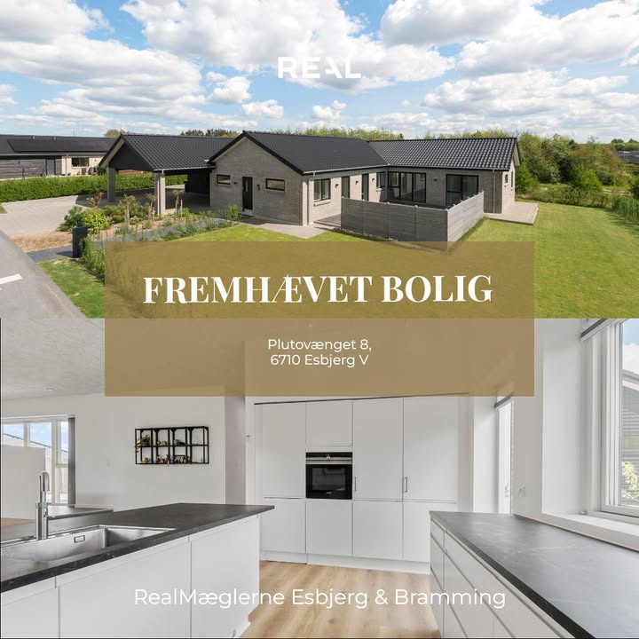 RealMæglerne Esbjerg og Bramming fremhæver moderne familievilla i Esbjerg V