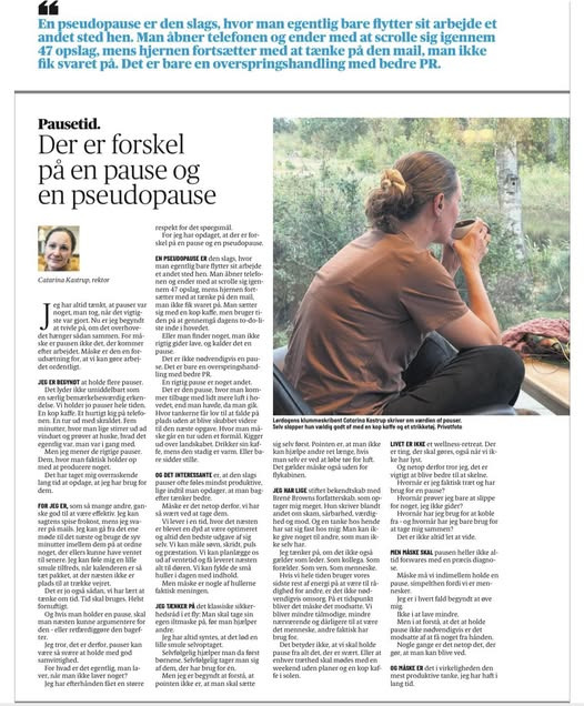 Zones By Gitte deler klumme om pauser