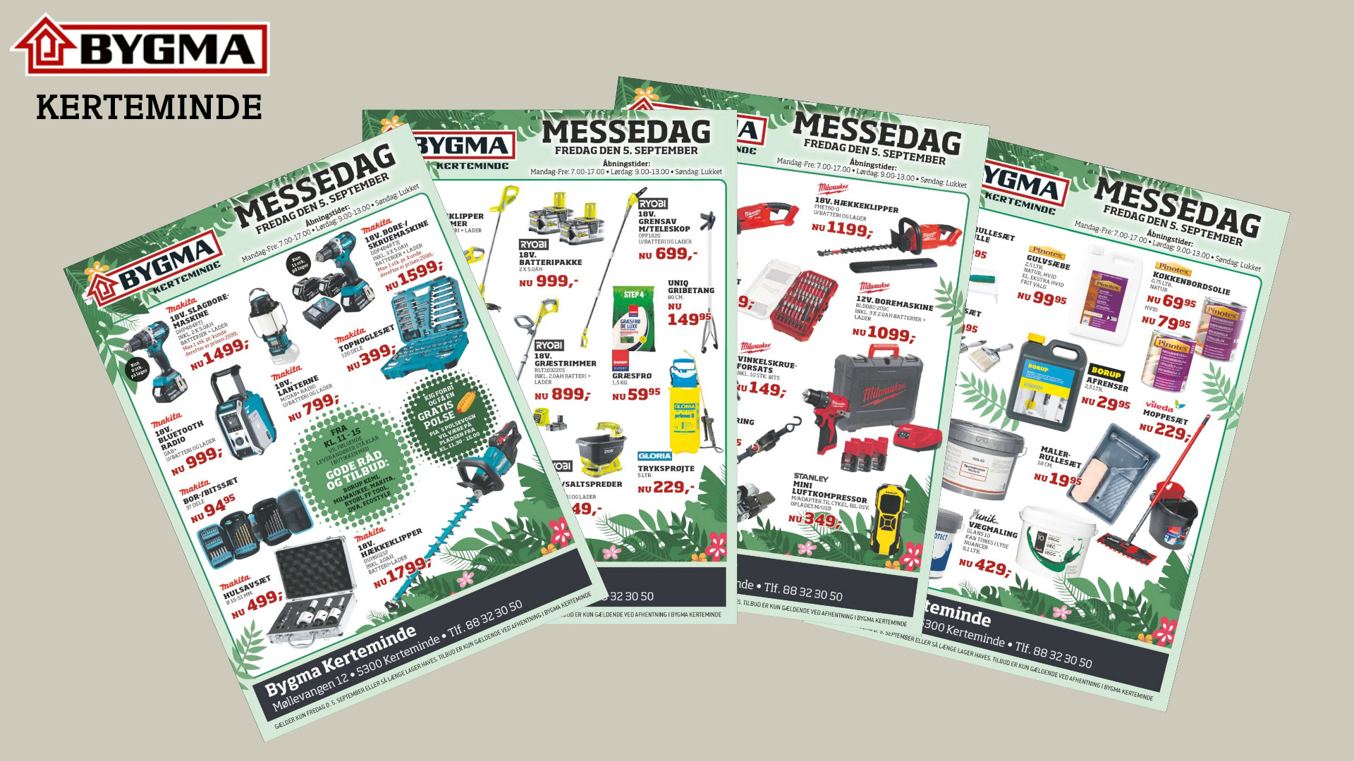 Kom til messedag hos Bygma Kerteminde d. 5. september!