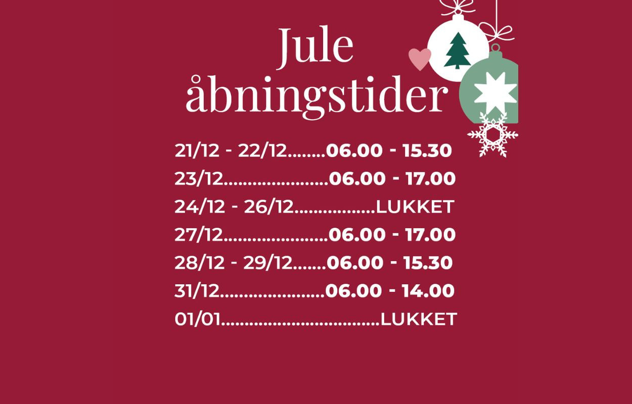 Højene Bageri annoncerer ændrede åbningstider i julen