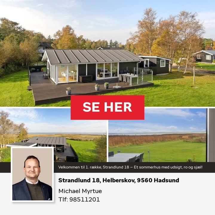 Home Hobro præsenterer sommerhus i første række med unik udsigt i Helberskov