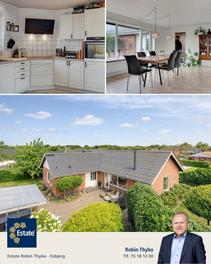 ESTATE Robin Thybo Esbjerg & Varde præsenterer velholdt rødstensvilla med mange muligheder i Sædding