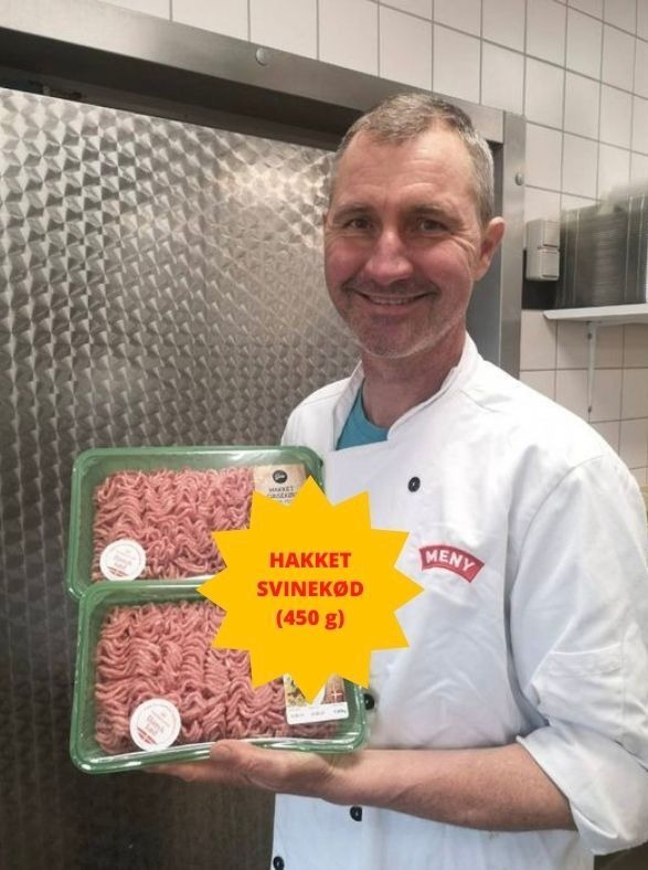 Billigt hakket svinekød til 25 kr. hos Meny Klarup