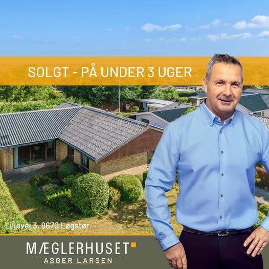 Mæglerhuset melder Liljevej 3 solgt på under 3 uger