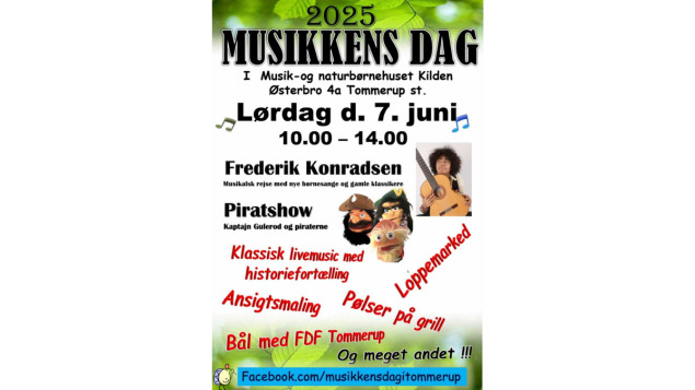 Musikkens dag i Musik- Og Naturbørnehuset Kilden lover en fest for hele familien