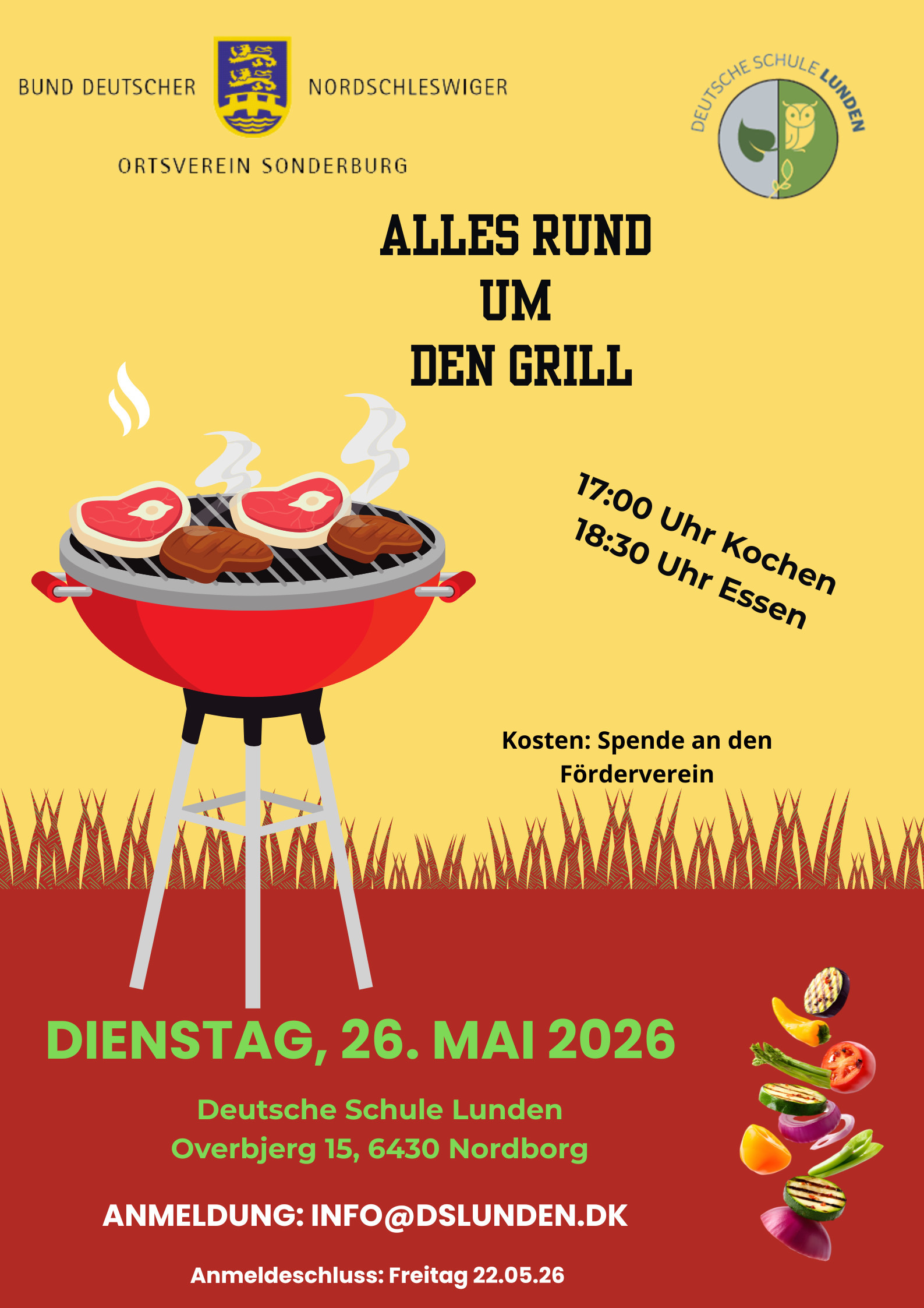 Grillfest på Den Tyske Skole i Nordborg