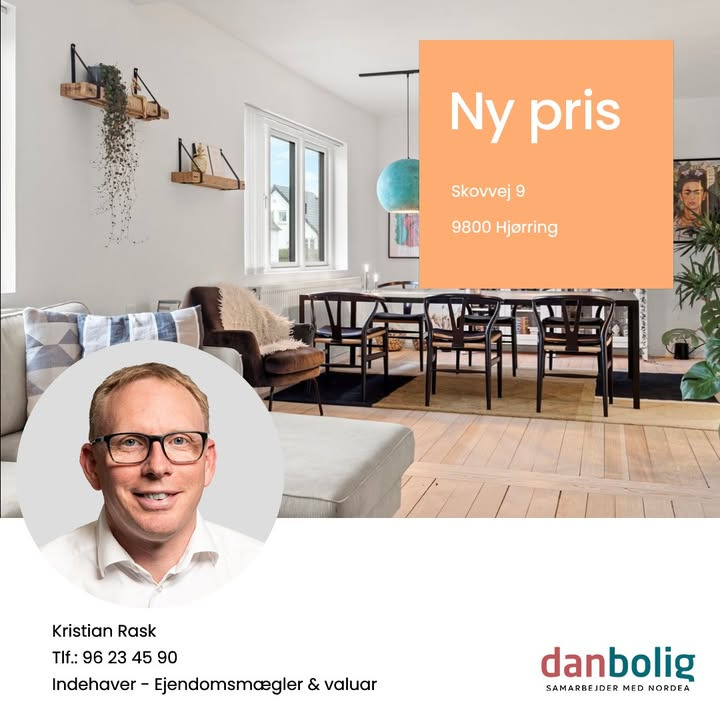 Danbolig Hjørring annoncerer prisfald på charmerende villa i Bagterp