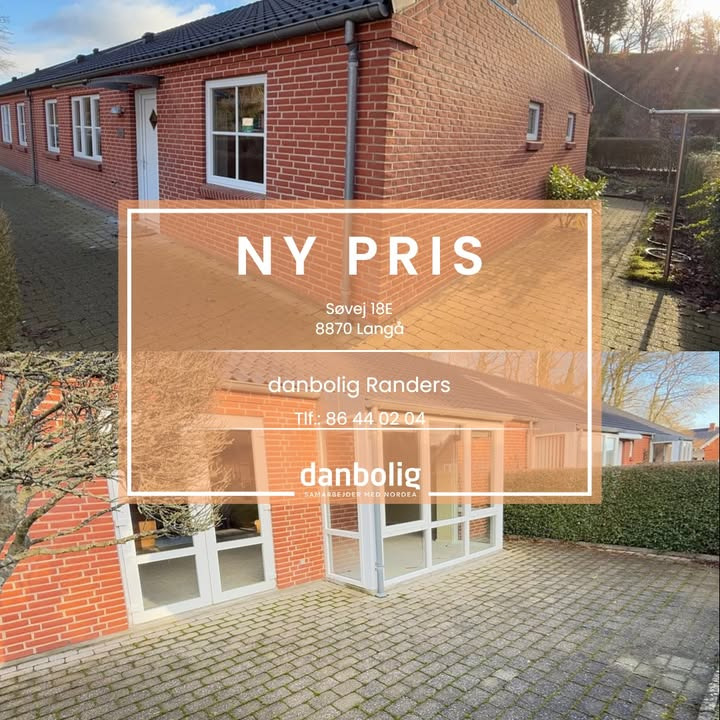 Danbolig Randers annoncerer ny pris på charmerende enderækkehus i Langå