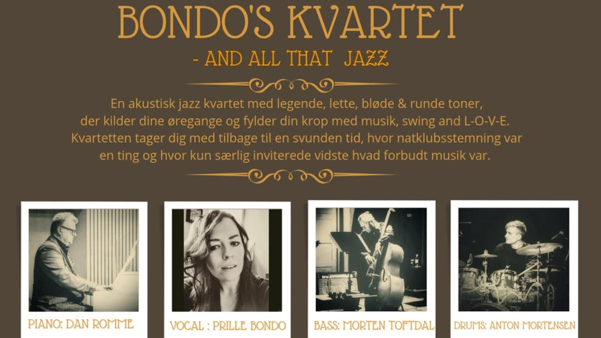 Oplev Bondo's Kvartet: En aften med jazz i Præstø