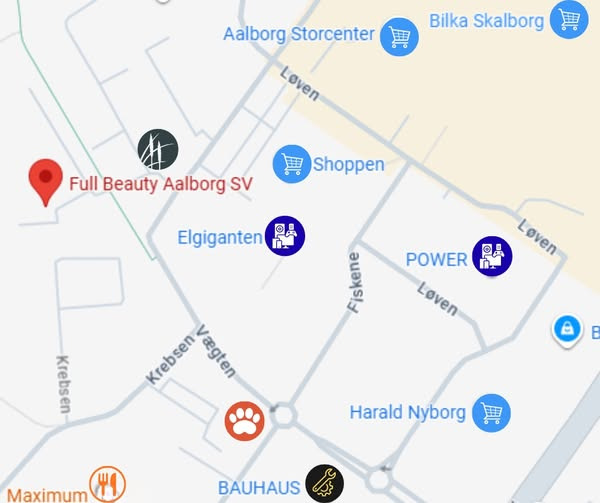 Let at finde Full Beauty Aalborg SV i skønhedens centrum