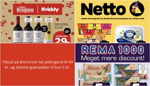 Tilbud på Bistronne hel pekingand til 49 kr. og danske gulerødder til kun 5 kr.