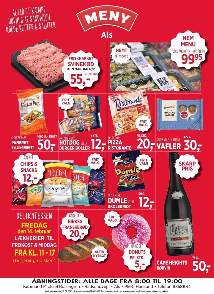 Meny Als annoncerer ugens lokale tilbudspriser