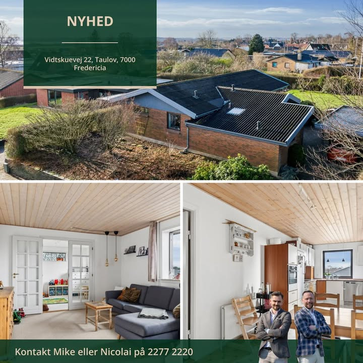 Ejendomsmægler Mike Andersen præsenterer charmerende etplansvilla centralt i Taulov