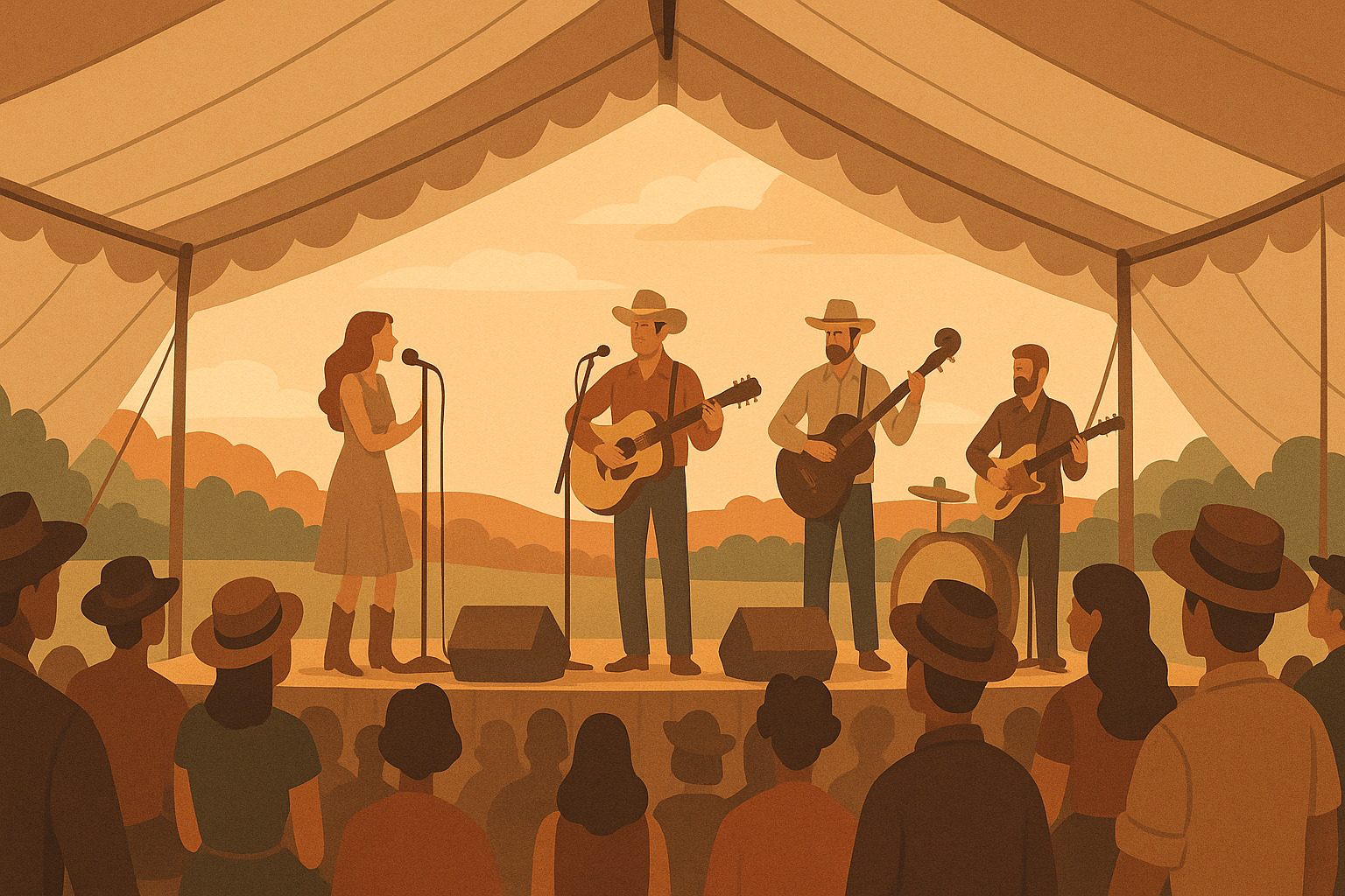 Nashville Covers hylder countryklassikere i Saloon Teltet