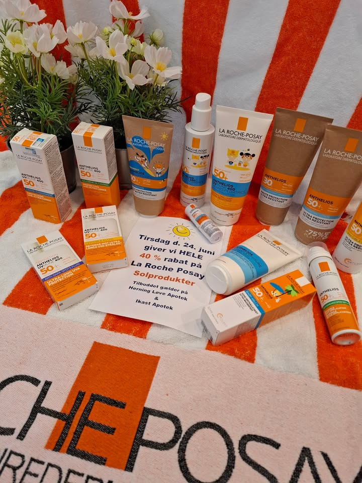 Ikast Apotek tilbyder i dag 40% rabat på La Roche-Posay solserie