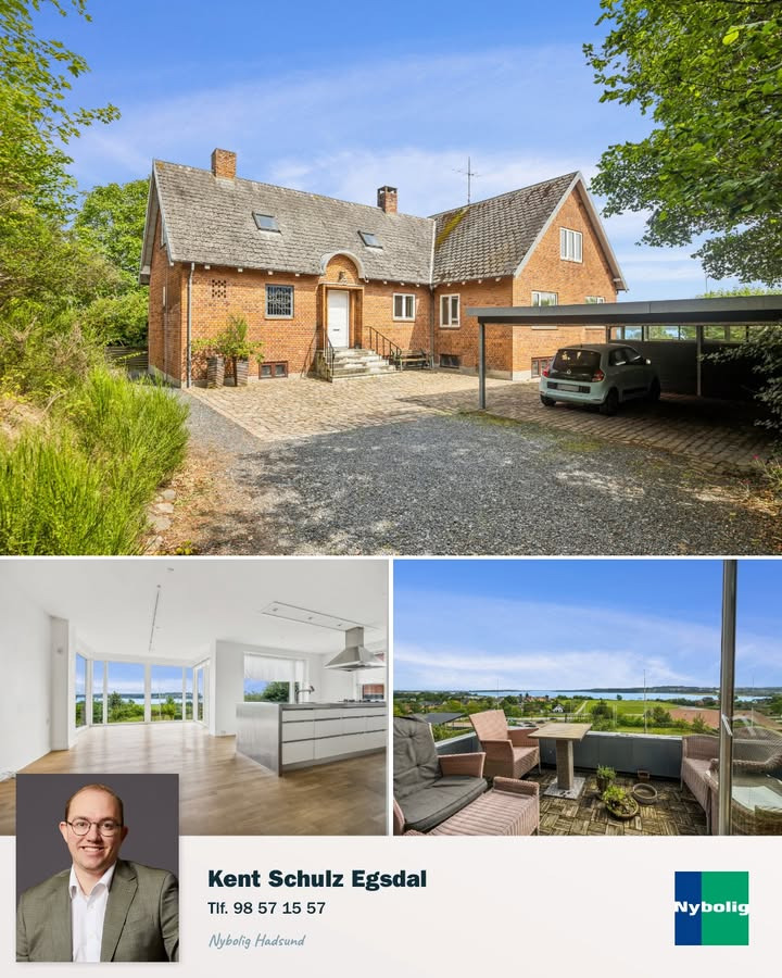 Nybolig Hadsund præsenterer charmerende villa med fjordudsigt i Hadsund