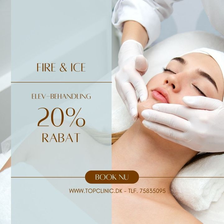 Spar 20% på fire and ice ansigtsbehandling hos Top Clinic i Vejle