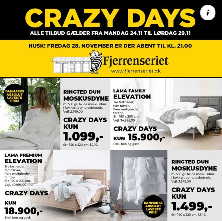 Fjerrenseriet annoncerer vilde priser til Black Friday 28. november