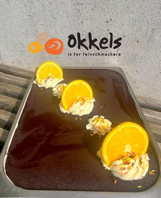 Okkels  præsenterer ugens special med appelsin sorbet og blød chokolade ganashe