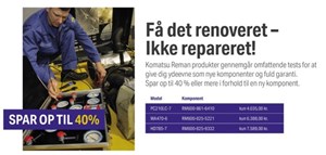 Scantruck A/S lancerer Komatsu Reman for omkostningseffektiv renovering med fuld garanti