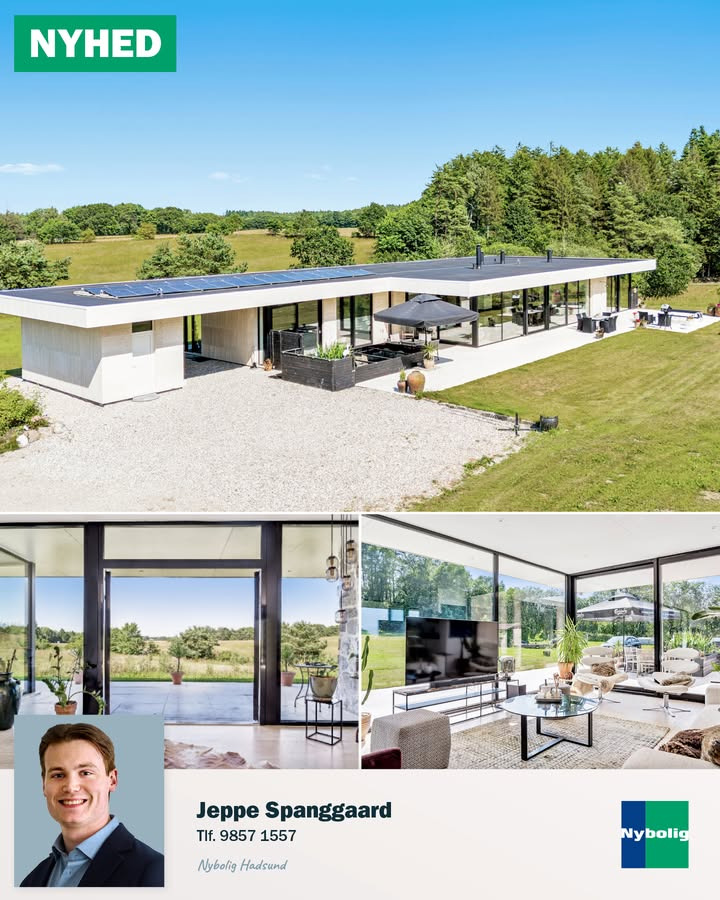 Nybolig Hadsund præsenterer moderne naturvilla med pool på Astrupvej 65