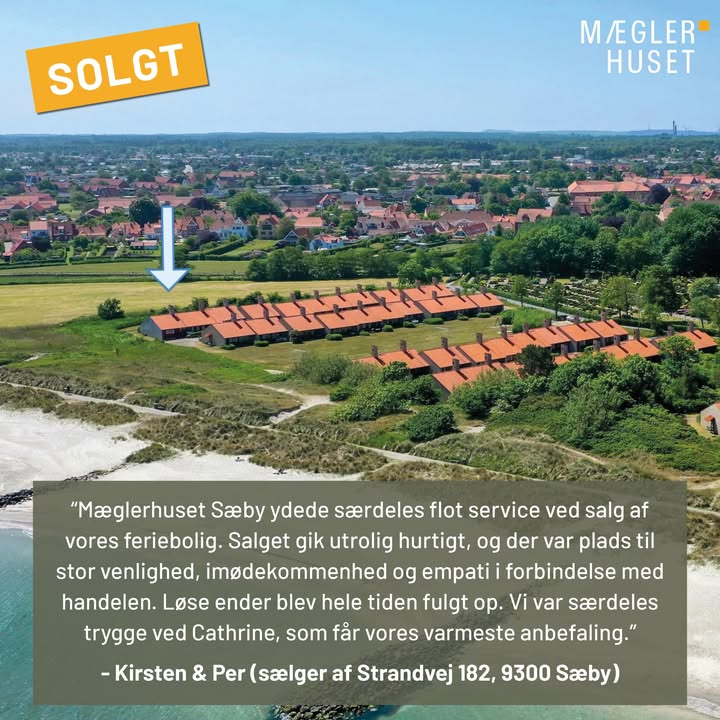 Mæglerhuset Sæby sælger feriebolig på Strandvej 182 med succesfuldt resultat