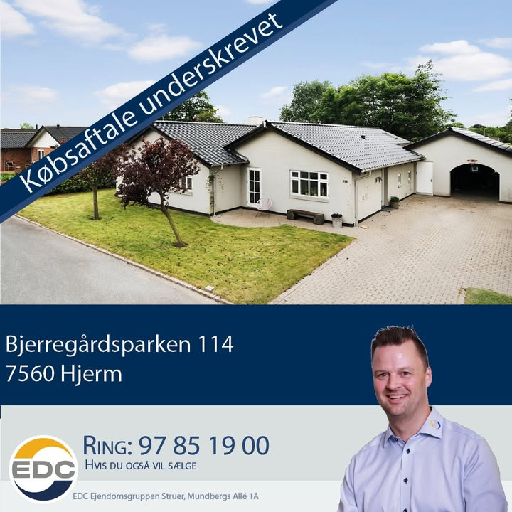 Edc Ejendomsgruppen Struer underskriver købsaftale på Bjerrgårdsparken 114