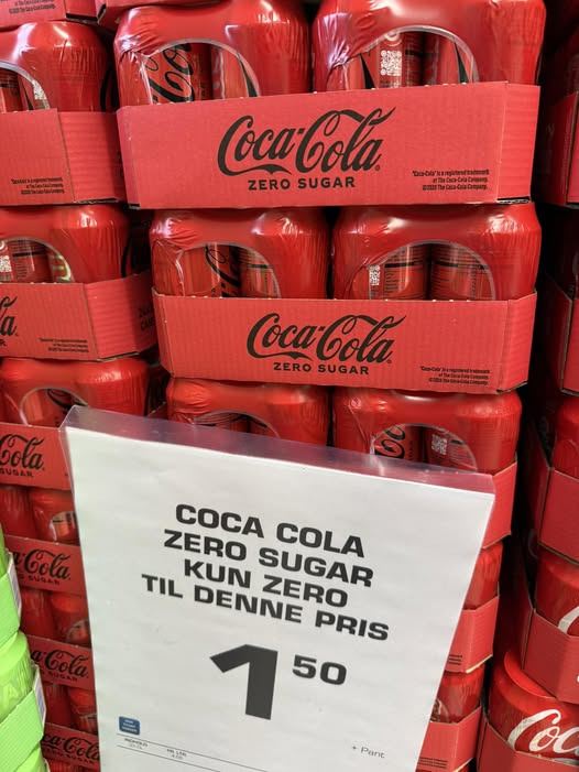 REMA 1000 Ringsted sætter prisen ned på Coca Cola Zero dåser tæt på udløbsdato