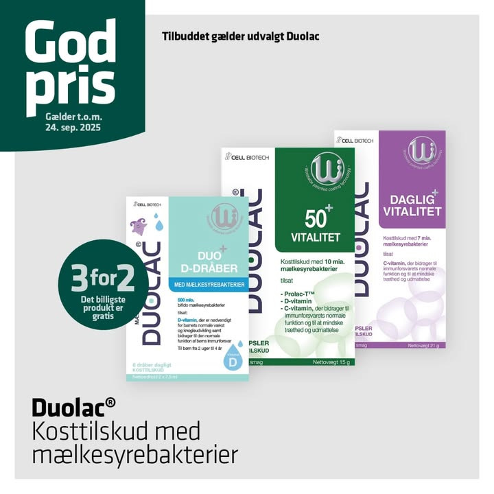 Ikast Apotek lancerer tilbud på Duolac kosttilskud