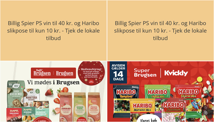 Billig Spier PS vin til 40 kr. og Haribo slikpose til kun 10 kr. - Tjek de lokale tilbud