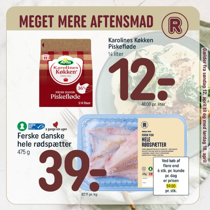 REMA 1000 Gødvad deler weekendens aftensmadsinspiration med opskrifter i avisen og appen