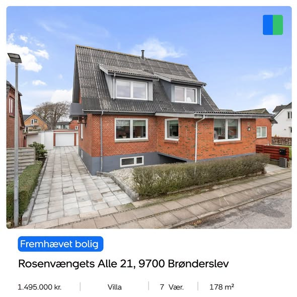 Nybolig Brønderslev & Vrå præsenterer stor villa med fem værelser og fire badeværelser