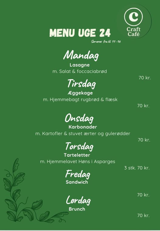 Craft Café Horsens har nye lækkerier på ugens menu
